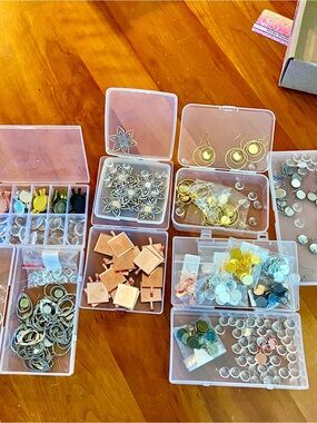 Stainless Steel Jewelry Supplies Lot, Earrings, Pendamts